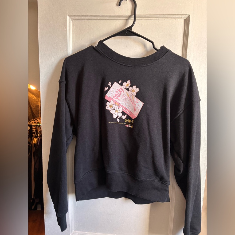 Sweet Peaches Pocky cropped sweatshirt